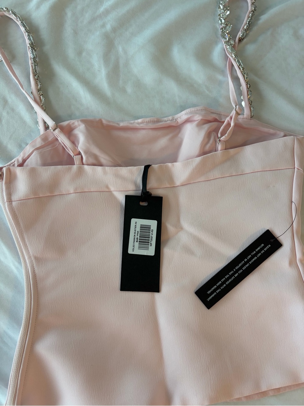 White Fox “Veiled Passion Bustier Top” baby pink - Picture 4 of 4